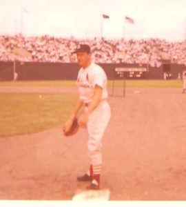 Stan Musial during batting practice at 1958 All Star Game, Baltimore, MD.