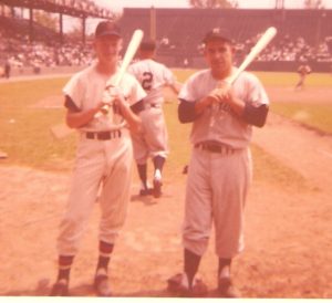  Yogi Berra, Jim Ryan and Frankie Crosetti #2, Yankees Third Base Coach hitting to infielder